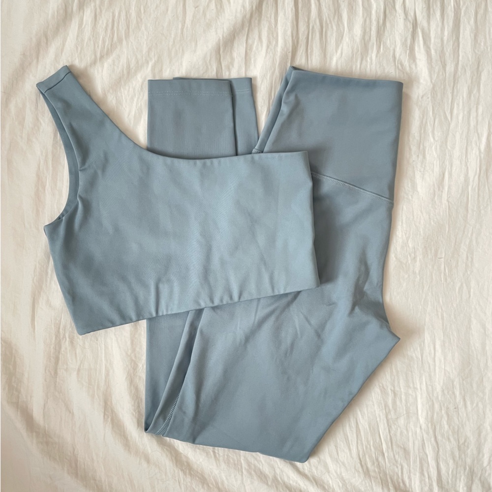 girlfriend collective bianca top + compressive leggings